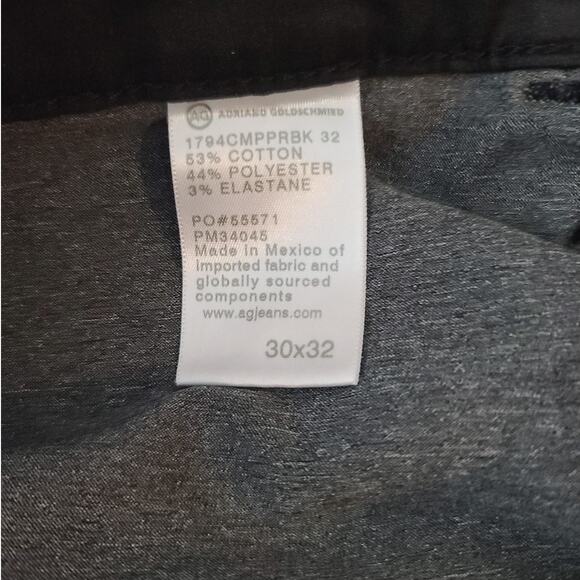 AG Adriano Goldschmied Everett slim straight black pants - 30 x 32 - Picture 9 of 10